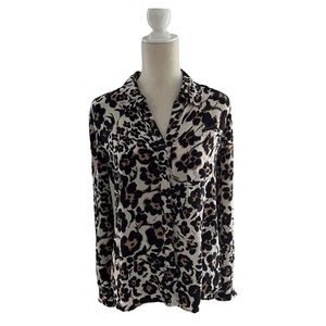 DIANE VON FURSTENBERG Buttoned Down Silk Shirt Size 8